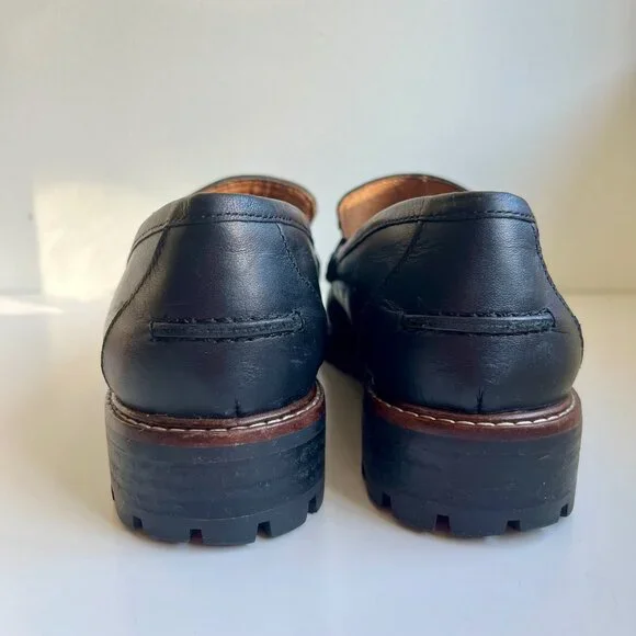Madewell The Corinne Lug Sole Leather Loafers in Black | Size 7.5 - Picture 6 of 9